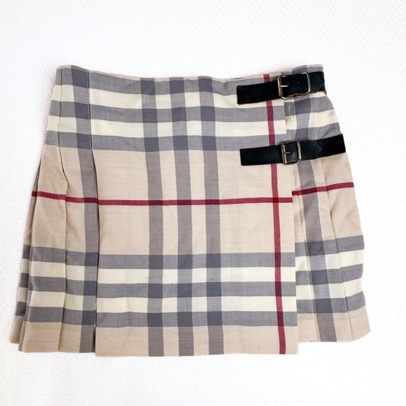 Burberry Girl Pleated Mini Skirt | Light Tan | Size 8Y - Picture 1 of 5